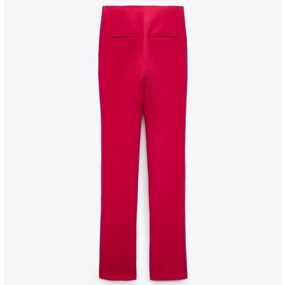 ZARA SLIT CIGARETTE PANTS FUCHSIA Barbiecore Barbie Core - Picture 4 of 4